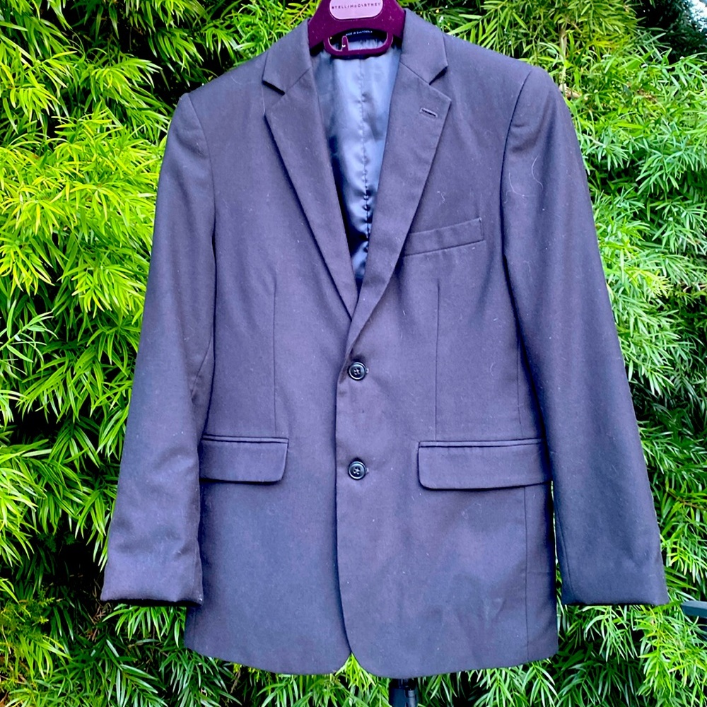 Chaps boy's black double button jacket, Size 14 R